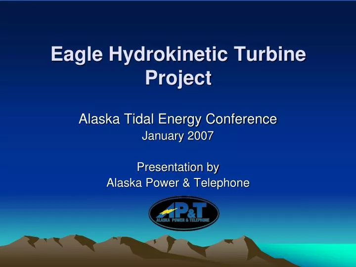 eagle hydrokinetic turbine project