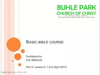 Basic bible course