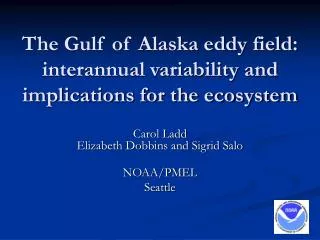 The Gulf of Alaska eddy field: interannual variability and implications for the ecosystem