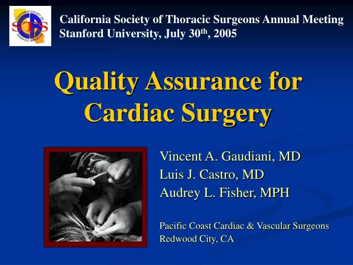 quality assurance for cardiac surgery