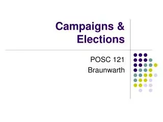 Campaigns &amp; Elections