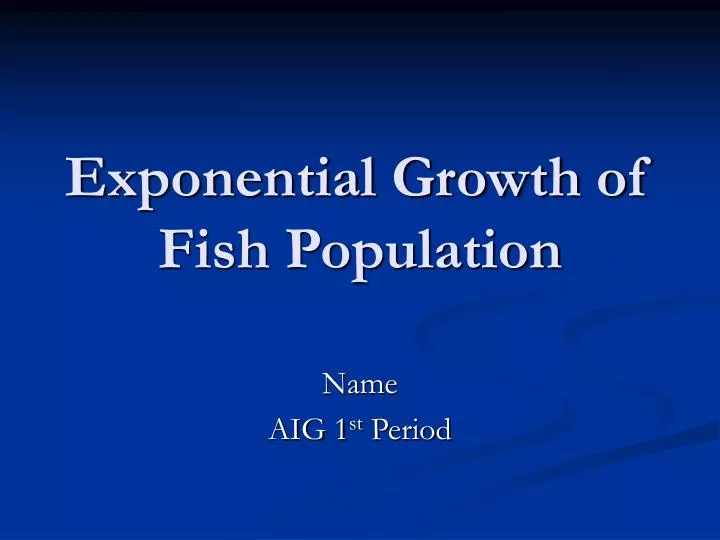 exponential growth of fish population
