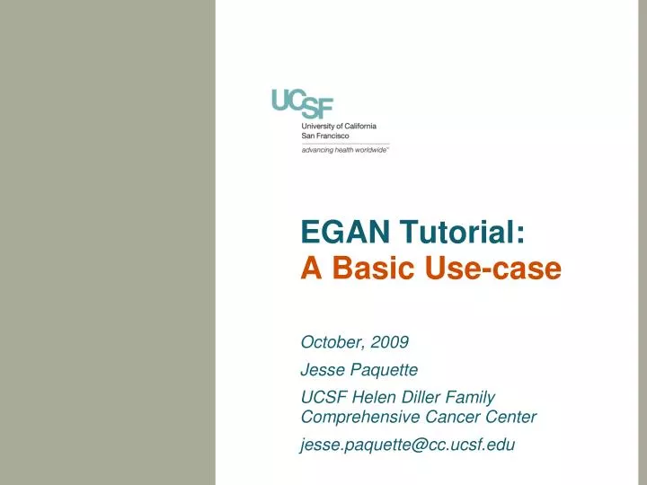 egan tutorial a basic use case