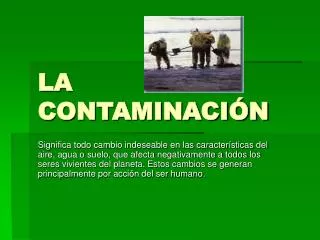 la contaminaci n