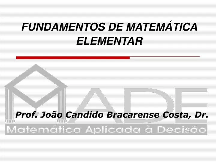 fundamentos de matem tica elementar