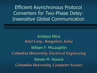 Efficient Asynchronous Protocol Converters for Two-Phase Delay-Insensitive Global Communication
