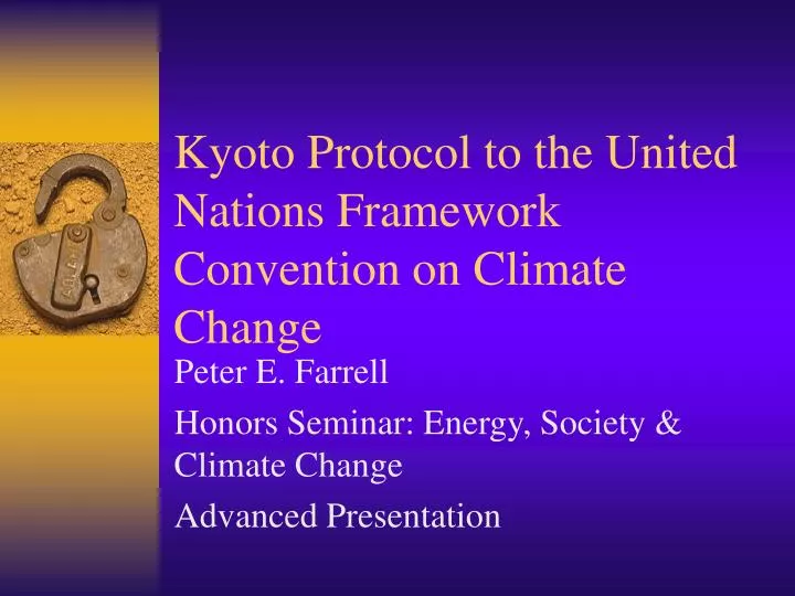 kyoto protocol to the united nations framework convention on climate change