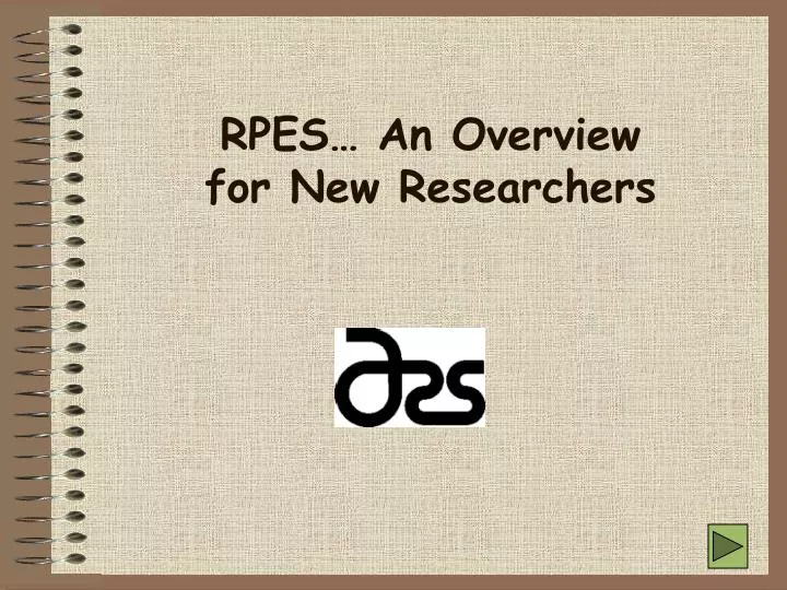 rpes an overview for new researchers