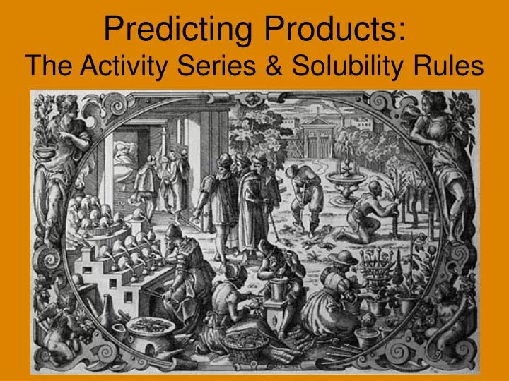 predicting products the activity series solubility rules