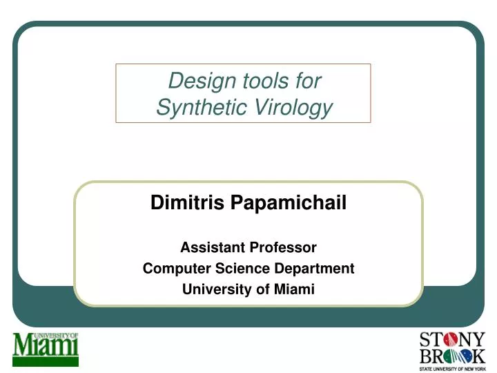 design tools for synthetic virology