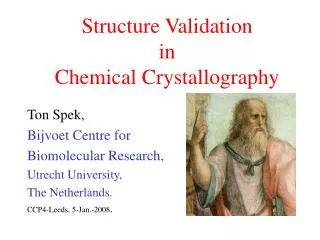 Structure Validation in Chemical Crystallography