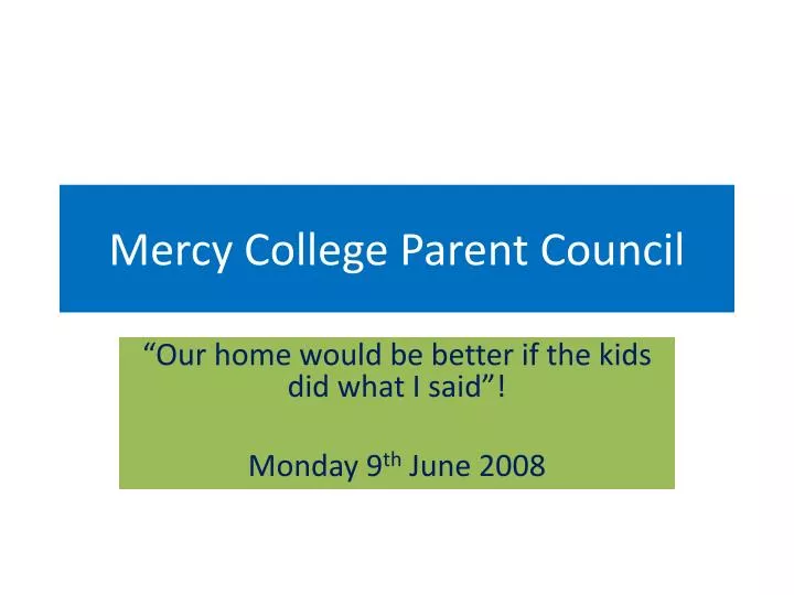 mercy college parent council