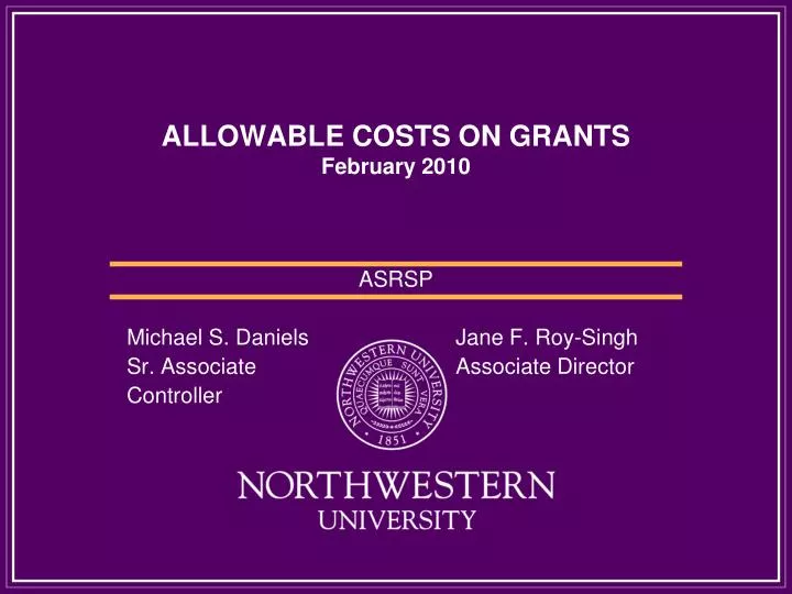 allowable costs on grants february 2010