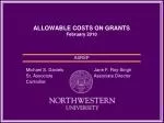 ALLOWABLE COSTS ON GRANTS February 2010 - slide 1