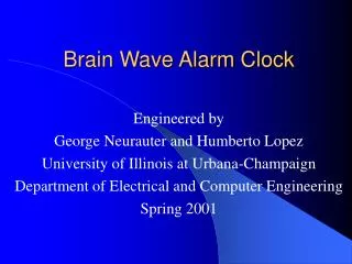 Brain Wave Alarm Clock