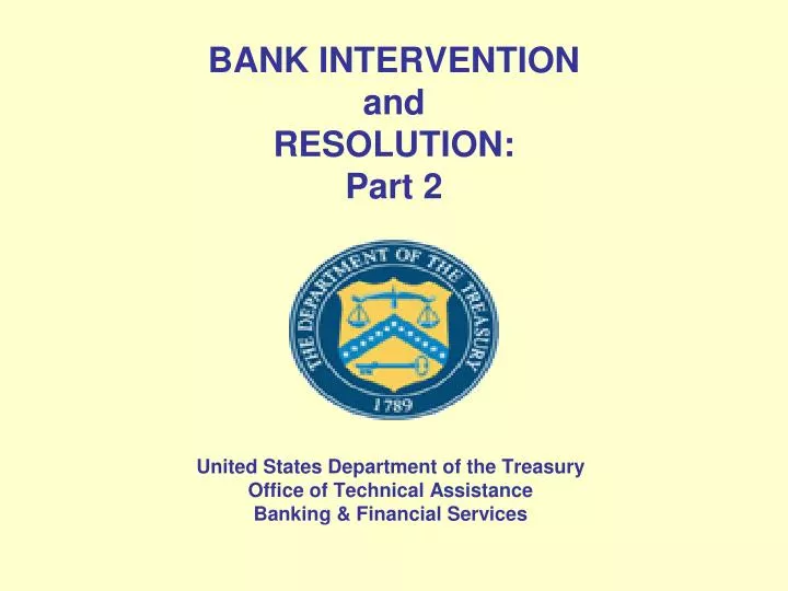 bank intervention and resolution part 2