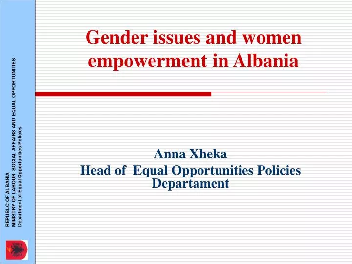gender issues and women empowerment in albania