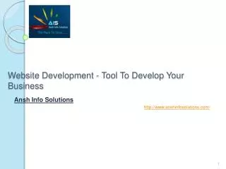 Website Development - Tool To Develop Your Business