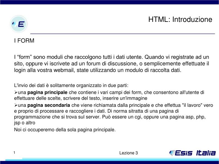 html introduzione
