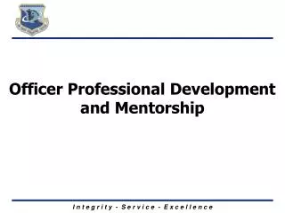 Officer Professional Development and Mentorship
