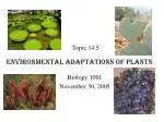 Environmental Adaptations of Plants