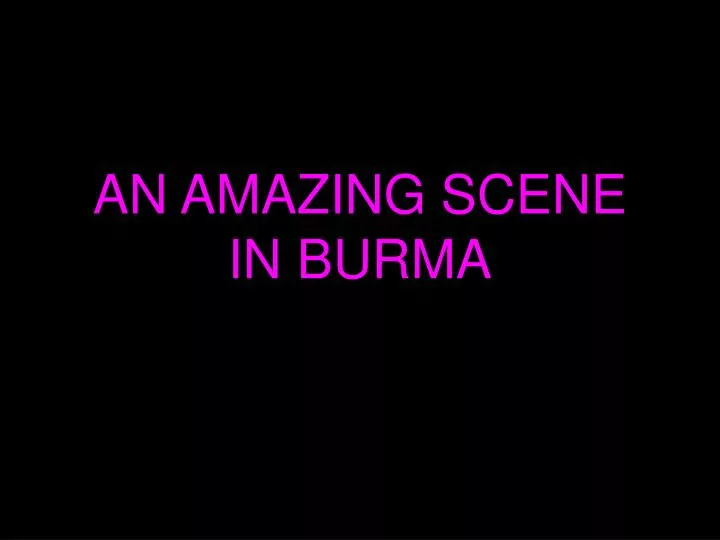 an amazing scene in burma