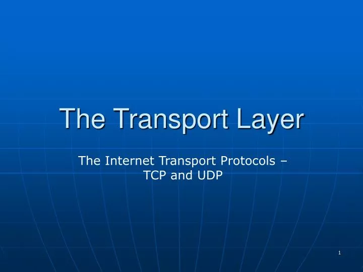the transport layer
