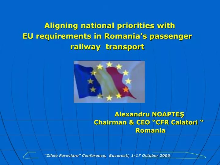 aligning national priorities with eu requirements in romania s passenger railway transport