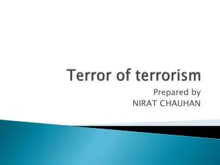 Terror of terrorism