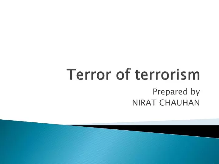 terror of terrorism