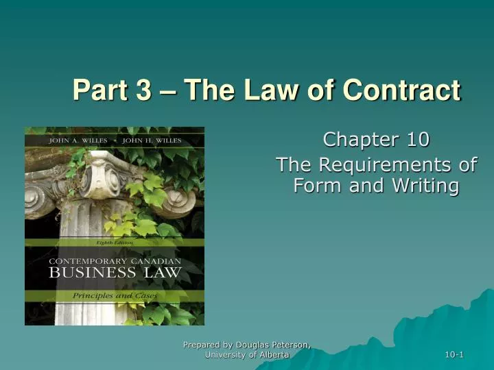part 3 the law of contract