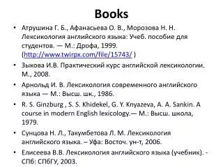 books