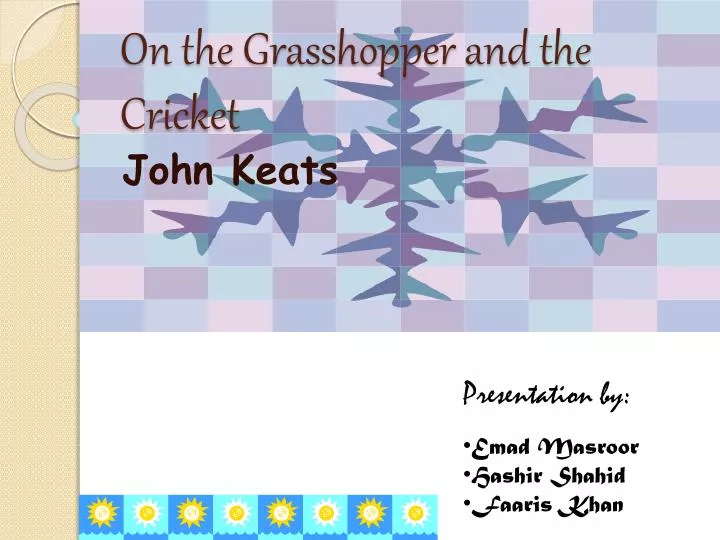 on the grasshopper and the cricket