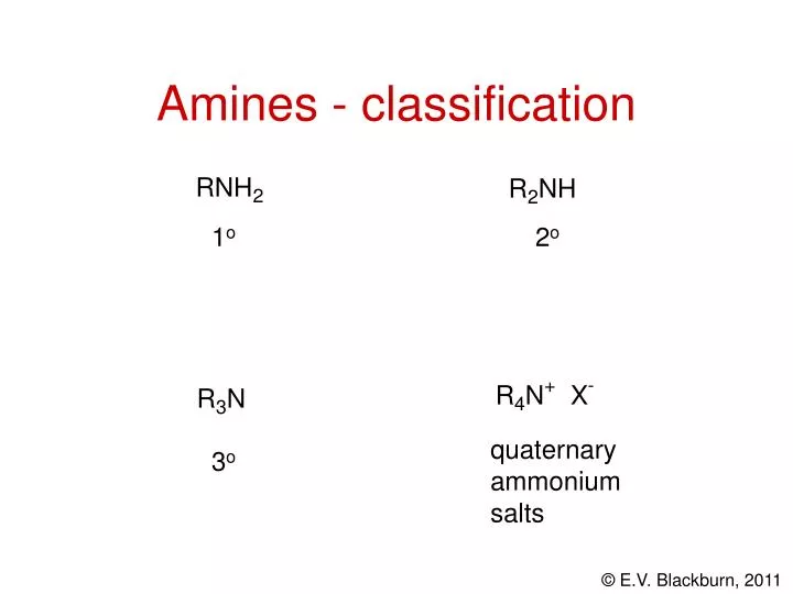 amines classification