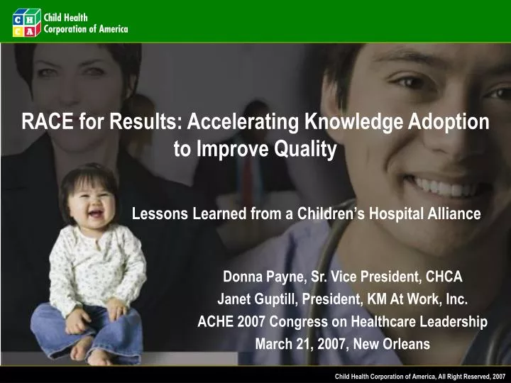 race for results accelerating knowledge adoption to improve quality