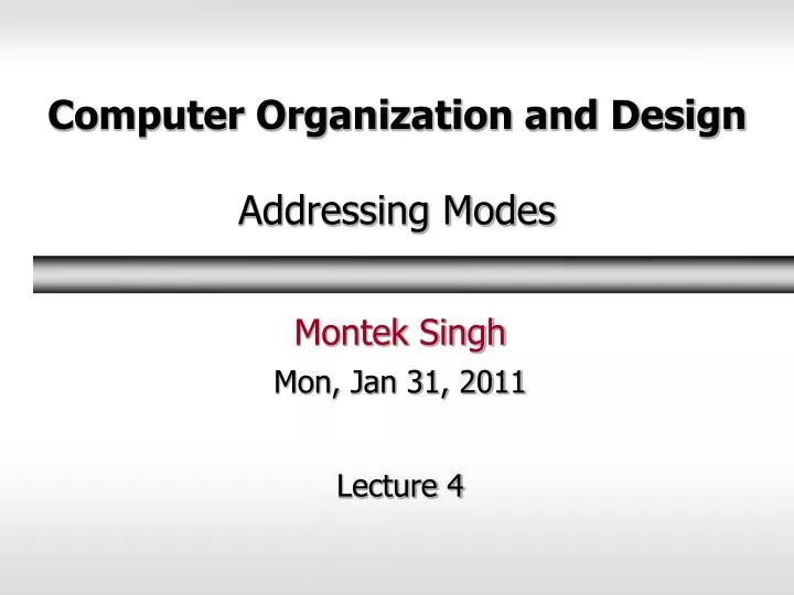 computer organization and design addressing modes