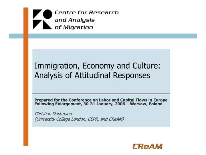 immigration economy and culture analysis of attitudinal responses