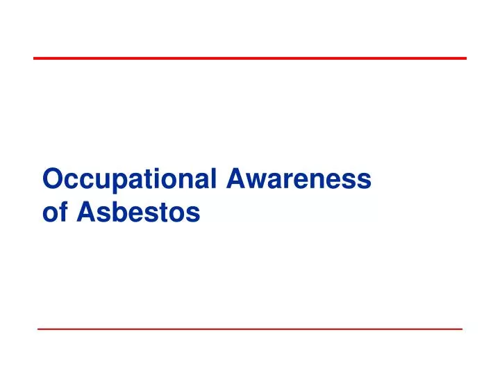 occupational awareness of asbestos