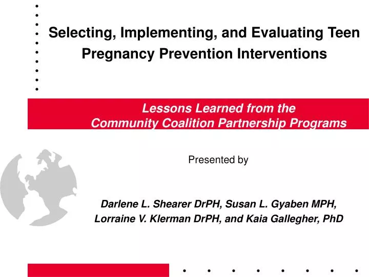 selecting implementing and evaluating teen pregnancy prevention interventions