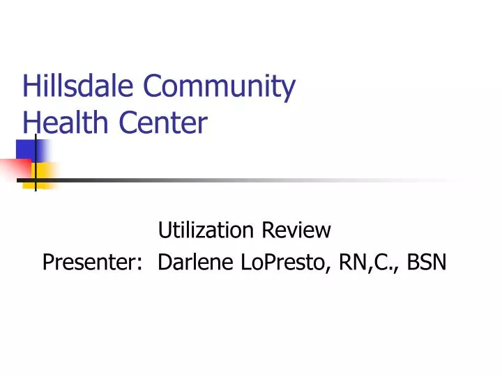 hillsdale community health center