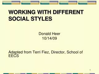 Working with Different Social Styles