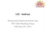 UID - Aadhaar - slide 1