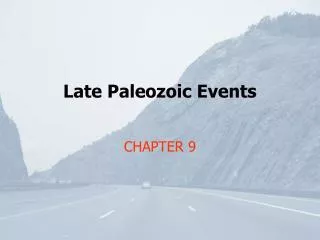 Late Paleozoic Events