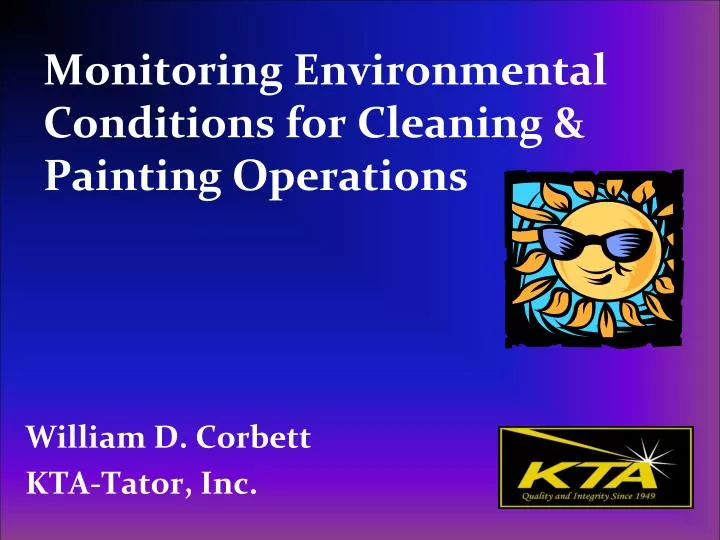 monitoring environmental conditions for cleaning painting operations
