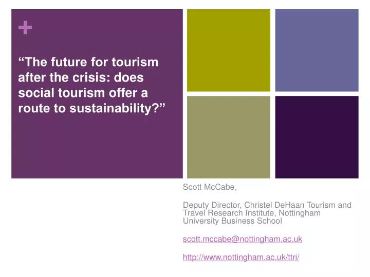 the future for tourism after the crisis does social tourism offer a route to sustainability