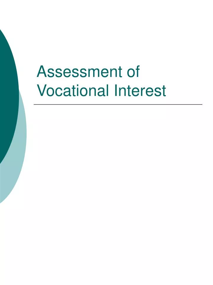 assessment of vocational interest