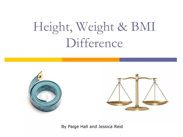 height weight bmi difference