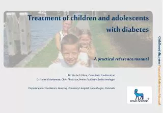 Treatment of children and adolescents with diabetes