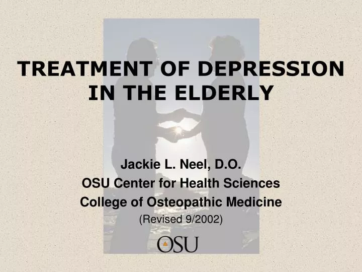 treatment of depression in the elderly