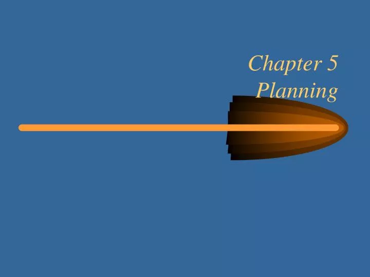 chapter 5 planning